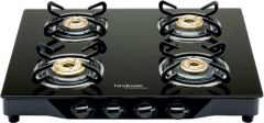 Hindware Armo GL 4B AI BLK - 4 Burners Auto Ignition Cooktop