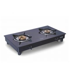 Glen 2 Burners Gas Stove 1020 Glass Top Black Cooktop