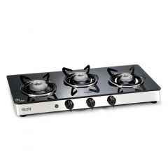 Glen Kitchen Cooktop GL 1033 GT Glass Gas Stove,Silver / Black
