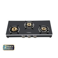 Hindware Milano Gl 3b Glass Cooktop - 3 Burner Glass Cooktop