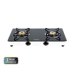 Hindware NEO GL 2B glass cooktop - Stainless Steel 2 Burner Cooktop
