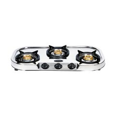Hindware VITO SS DLX 3B - (3 Burners) Metal Cooktop