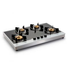 Glen 4 Burner Gas Hob Free Standing 1074 Forged Brass Burners Auto Ignition
