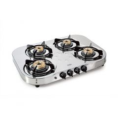Glen 4 Brass Burner Stainless Steel Gas Stove 1045 High Flame Auto Ignition