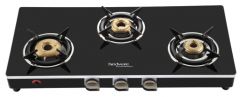 Hindware Milano 3B AI Glass Automatic Gas Stove (3 Burners)