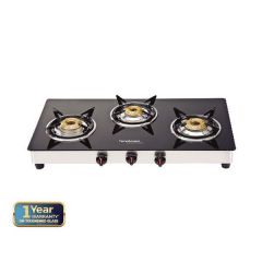 Hindware Neo GL 3B AI - 3 Burners Auto Ignition Glass Cooktop